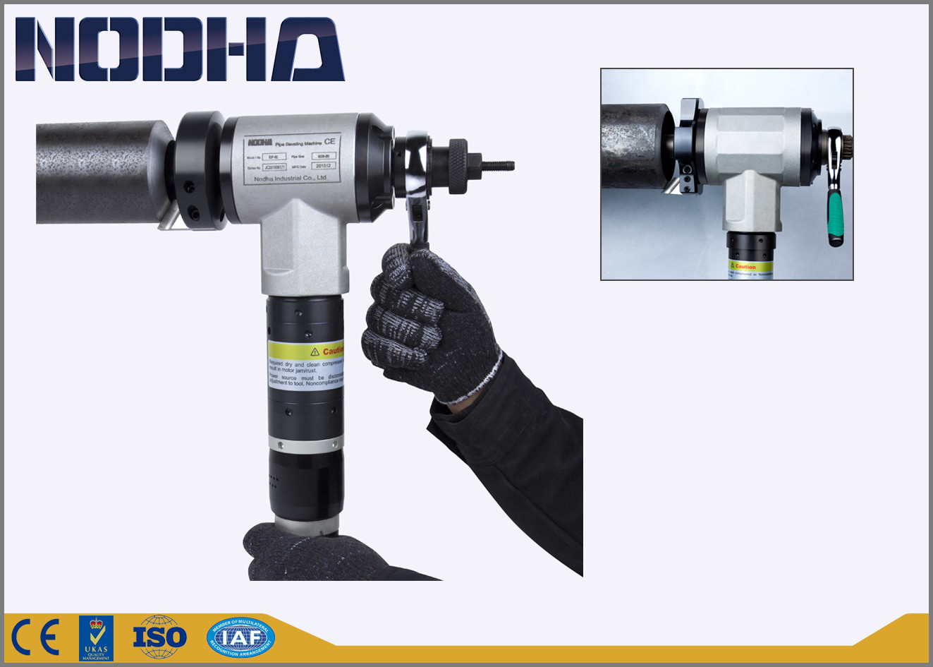 NODHAの空気のパイプ・カッターは、冷たい打抜き機容易な操作を配管します